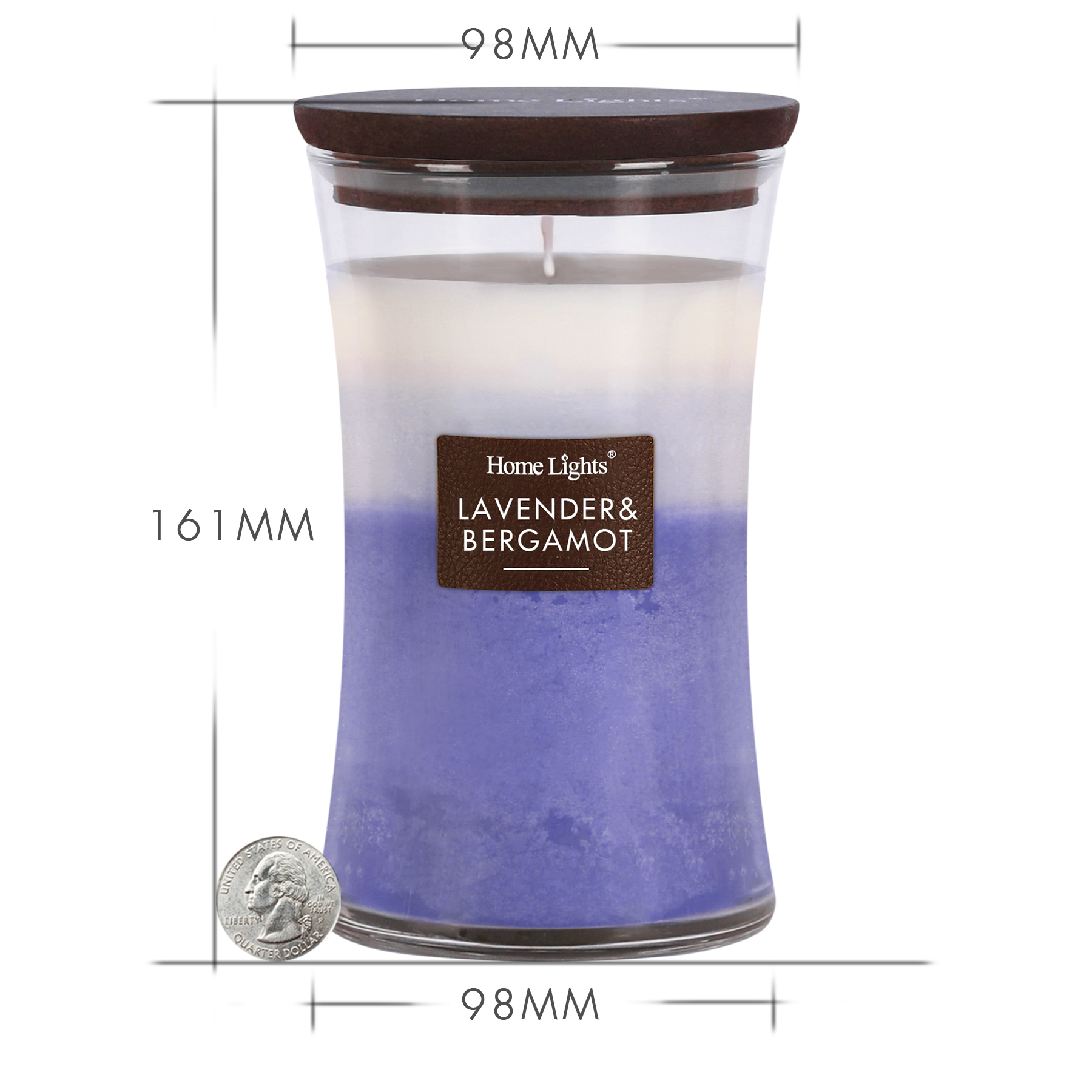 Picture of Lavender & Bergamot, HomeLights 3-Layer Highly Scented Candles