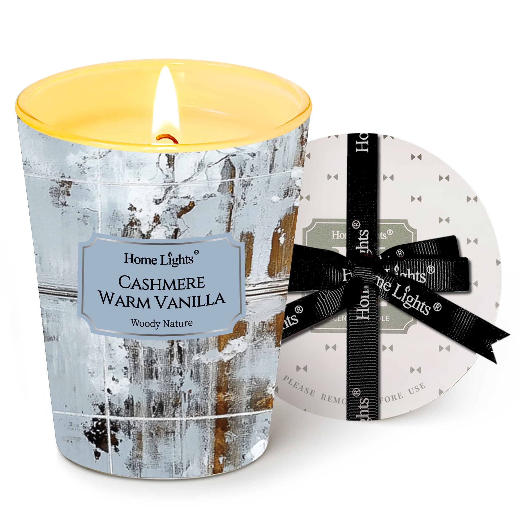 Picture of HomeLights Scented Candles for Women & Men, 6.7oz Candle Jars Aromatherapy Single Wick Candle, Ideal for Industrial Chic Home Decor and Gifts, Cashmere Warm Vanilla