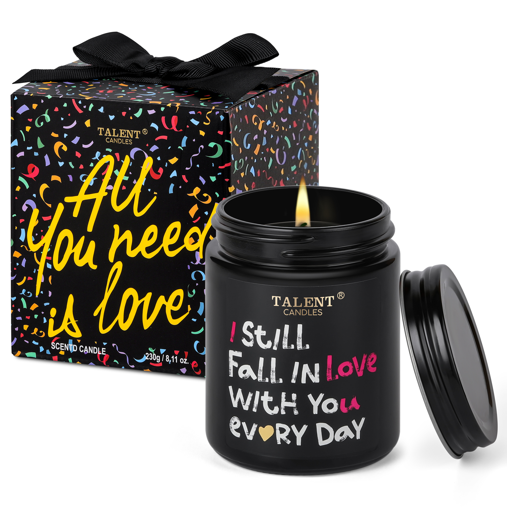 Picture of Anniversary Candle Gifts |  Natural Soy Candle for Men Women Birthday,  Ideal Gift for Christmas Valentine's Day - Warm Night Scented Candles