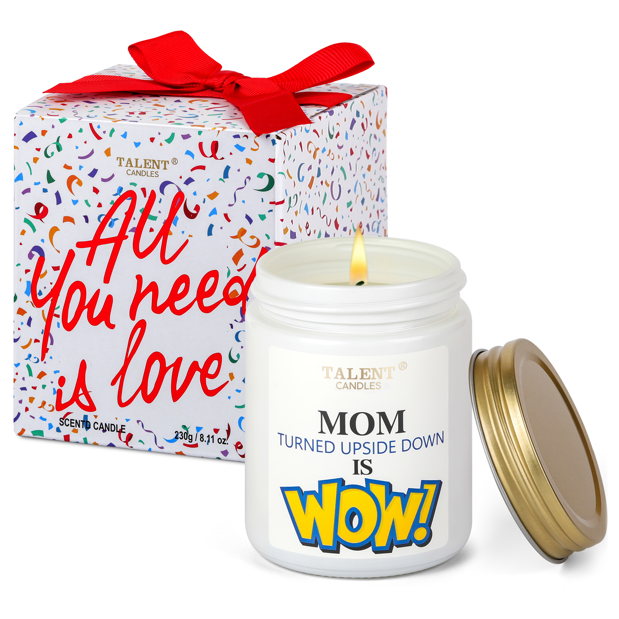 Picture of Scented Candle for Mom | Mother's Day Gifts,  Perfect Home Décor Gift Elegant Gift for Mom, Teen Mom, Mom Birthday Gifts, 8.4oz Candle Jars - Pear & White Jasmine