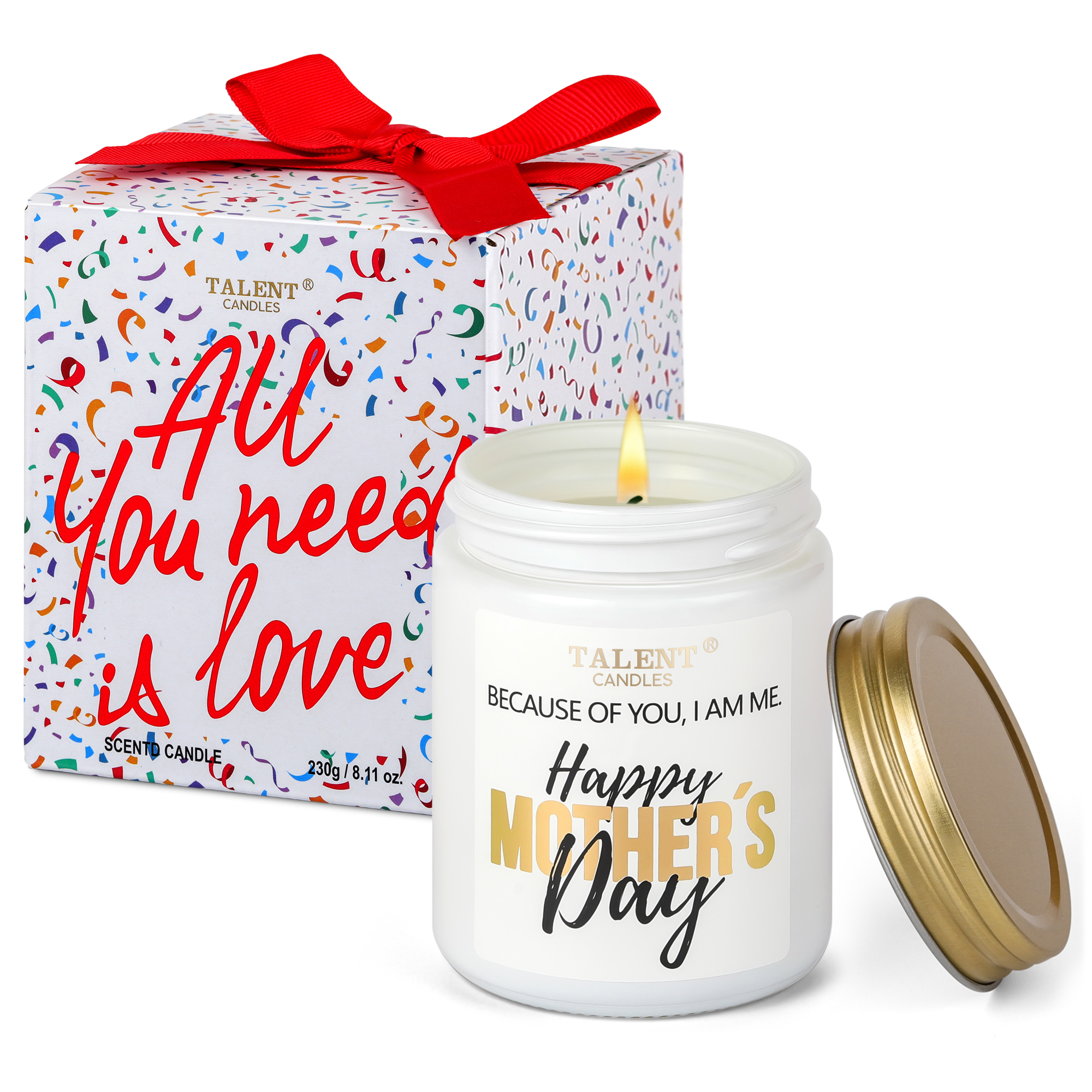 Picture of Scented Candle for Mom | Mother's Day Gifts, Perfect Home Décor Gift Elegant Gift for Mom, Teen Mom, Mom Birthday Gifts, 8.4oz Candle Jars - Iris & Orange Blossom