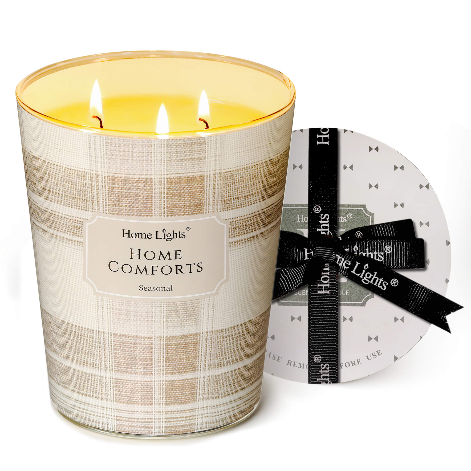 Picture of Home Comforts | HomeLights 3-Wick- 34oz Soy Wax Long-Lasting Scented Candles
